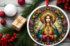 Round Christmas Ornament Sublimation|Clipart Product Image 2