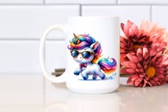 Revolted Baby Unicorn with Cool Haircut PNG Product Image 2