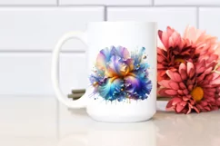 detailed Vibrant Pastel Glossy Iris PNG Product Image 2