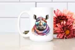 Boho Rhino Scarf Sunglasses Clipart Product Image 2