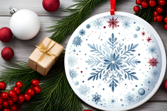 Round Christmass Ornament PNG Product Image 2