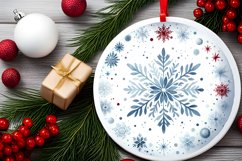 Round Christmas Ornament Sublimation|Clipart Product Image 2