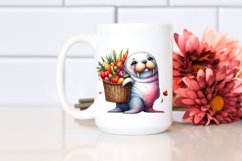 Baby Walrus Autumn Vegetables | Sublimation | Clipart Product Image 2