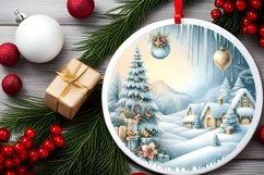 Winter Scene Snowflake Ornament Product Image 2