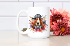 Funny Hip Hop Singer Basset Hound Clipart Product Image 2