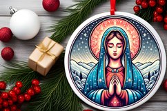 Round Christmas Ornament Sublimation|Clipart Product Image 2