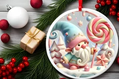 Round Christmas Ornament Sublimation|Clipart Product Image 2