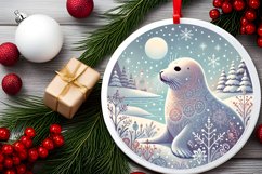 Round Christmas Ornament Sublimation|Clipart Product Image 2