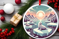 Round Christmas Ornament Sublimation|Clipart Product Image 2
