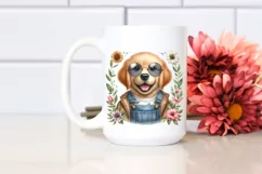 Thoughtful Baby Golden Retriever Clipart Product Image 2