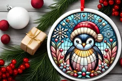 Round Christmas Ornament Sublimation|Clipart Product Image 1
