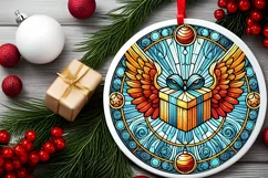 Round Christmas Ornament Sublimation|Clipart Product Image 1