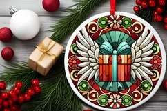 Round Christmas Ornament Sublimation|Clipart Product Image 1