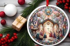 Round Christmas Ornament Sublimation|Clipart Product Image 2