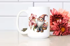 bouquet Cute Gnome Watercolor Clipart Product Image 2