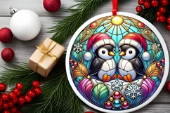 Round Christmas Ornament Sublimation|Clipart Product Image 2