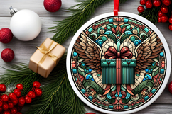 Round Christmass Ornament PNG Product Image 2