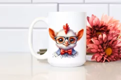 Funny Baby Rooster Clipart PNG Product Image 2