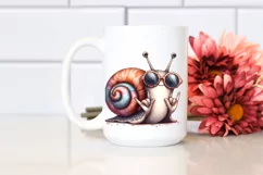 Washed Snail Sunglasses Rocker Sign Clipart Product Image 2