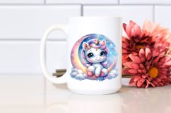 Smiling Babyunicorn Cosmos | Sublimation | Clipart Product Image 2