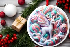 Round Christmas Ornament Sublimation|Clipart Product Image 2