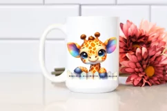 Cute Baby Giraffe Clipart PNG Product Image 2