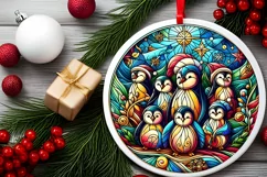 Round Christmas Ornament Sublimation|Clipart Product Image 2
