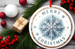 Round Christmass Ornament PNG Product Image 2