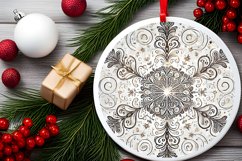 Round Christmas Ornament Sublimation|Clipart Product Image 1