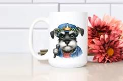 Funny Caricature-Like Miniature Schnauzer Clipart Product Image 2