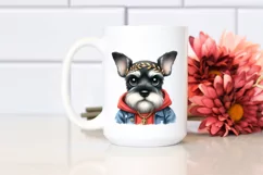 Funny Caricature-Like Miniature Schnauzer Clipart Product Image 2