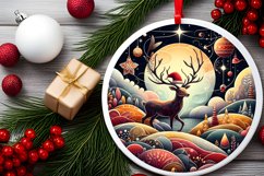Round Christmas Ornament Sublimation|Clipart Product Image 2
