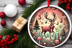 Round Christmas Ornament Sublimation|Clipart Product Image 2
