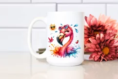 Whimsical Funny Flamingo Smiling | Clipart Product Image 2