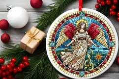 Round Christmas Ornament Sublimation|Clipart Product Image 1