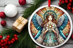 Round Christmas Ornament Sublimation|Clipart Product Image 1