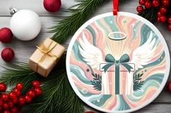Round Christmas Ornament Sublimation|Clipart Product Image 2