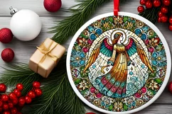 Round Christmas Ornament Sublimation|Clipart Product Image 2