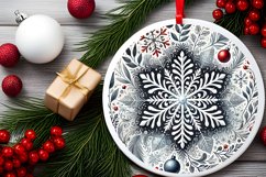 Round Christmas Ornament Sublimation|Clipart Product Image 1