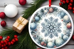 Round Christmas Ornament Sublimation|Clipart Product Image 2