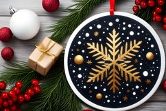 Round Christmas Ornament Sublimation|Clipart Product Image 2