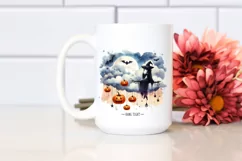 a Washed Watercolor Style Retro Halloween PNG Product Image 2