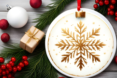 Round Christmass Ornament PNG Product Image 2