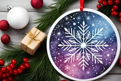 Round Christmas Ornament Sublimation|Clipart Product Image 2
