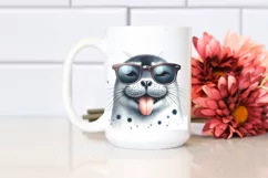 Funny Seal Portrait Sunglasses | Clipart Product Image 2