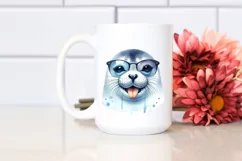 Funny Seal Portrait Sunglasses | Clipart Product Image 2