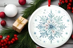 Round Christmas Ornament Sublimation|Clipart Product Image 2