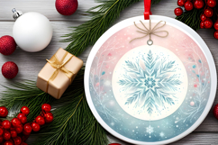 Round Christmass Ornament PNG Product Image 2