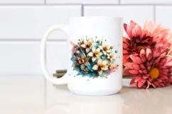 Wooden Narcissus Splash PNG Product Image 2