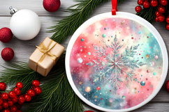 Round Christmass Ornament PNG Product Image 2